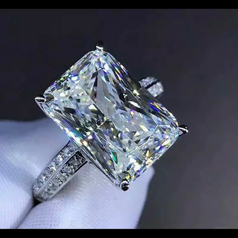 New Rectangle Shape Solid 925 Sterling Silver Eng… - image 3